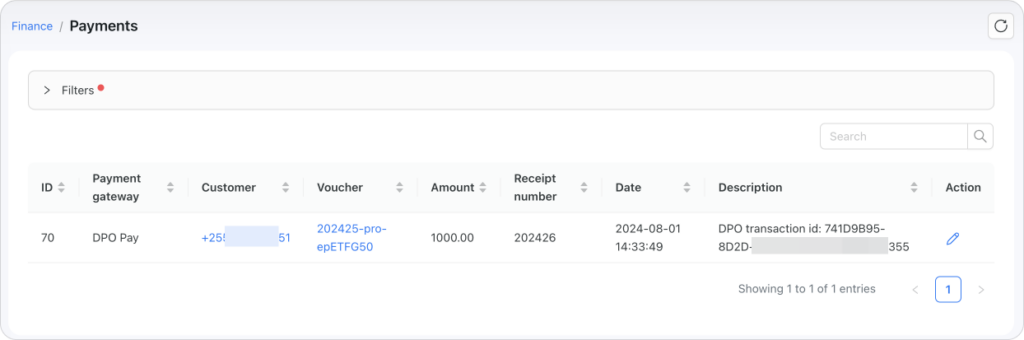 DPO Payment in Powerlynx