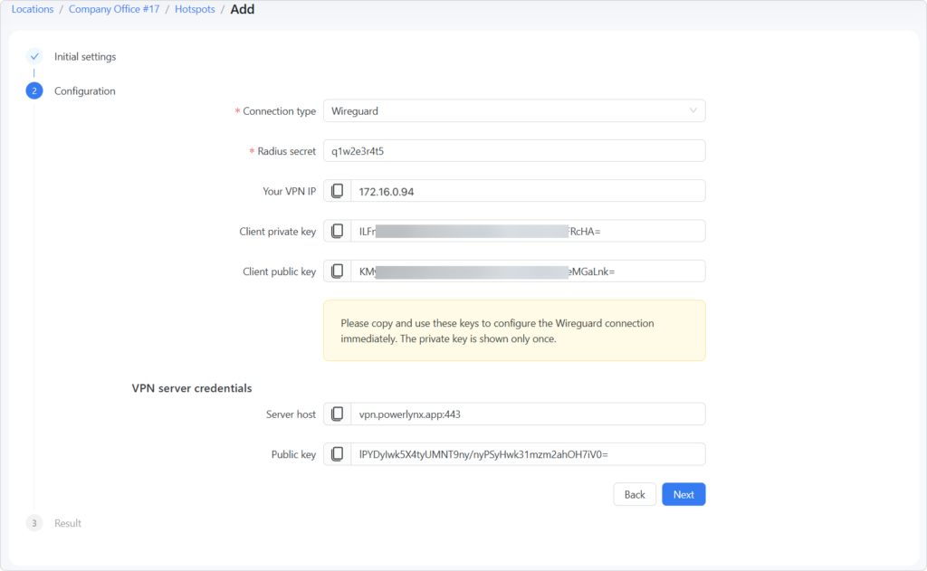 Create Cudy hotspot in Powerlynx