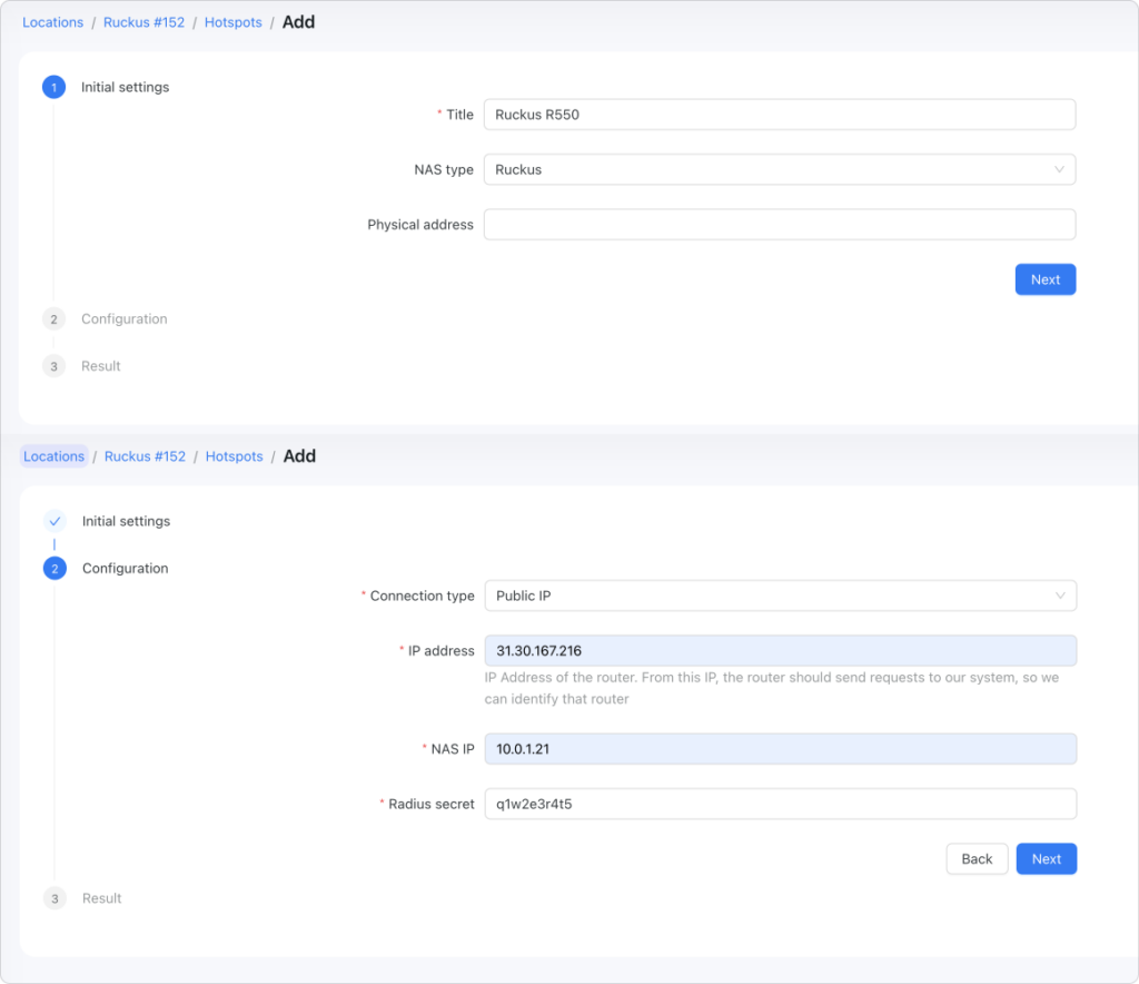 Create a Ruckus hotspot in Powerlynx