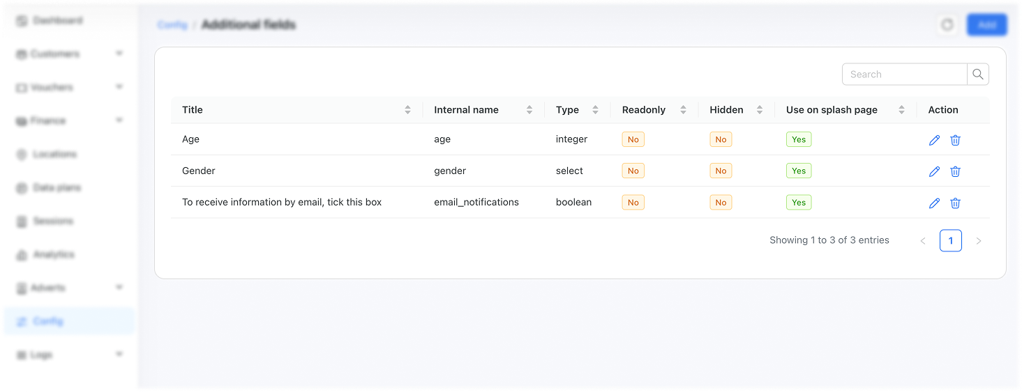 How to configure additional fields