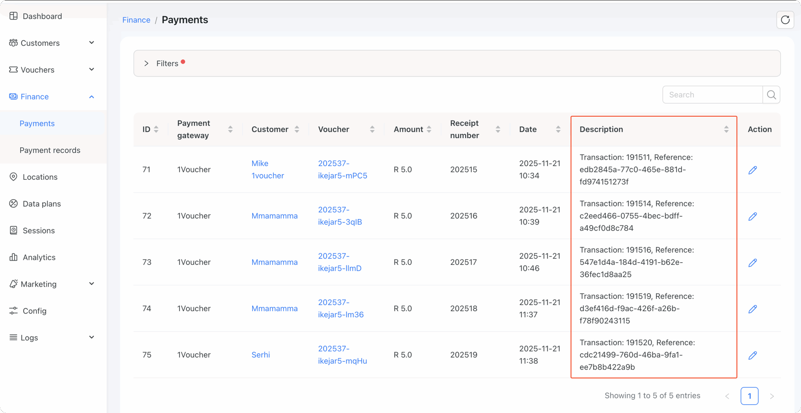 Powerlynx finance tracking