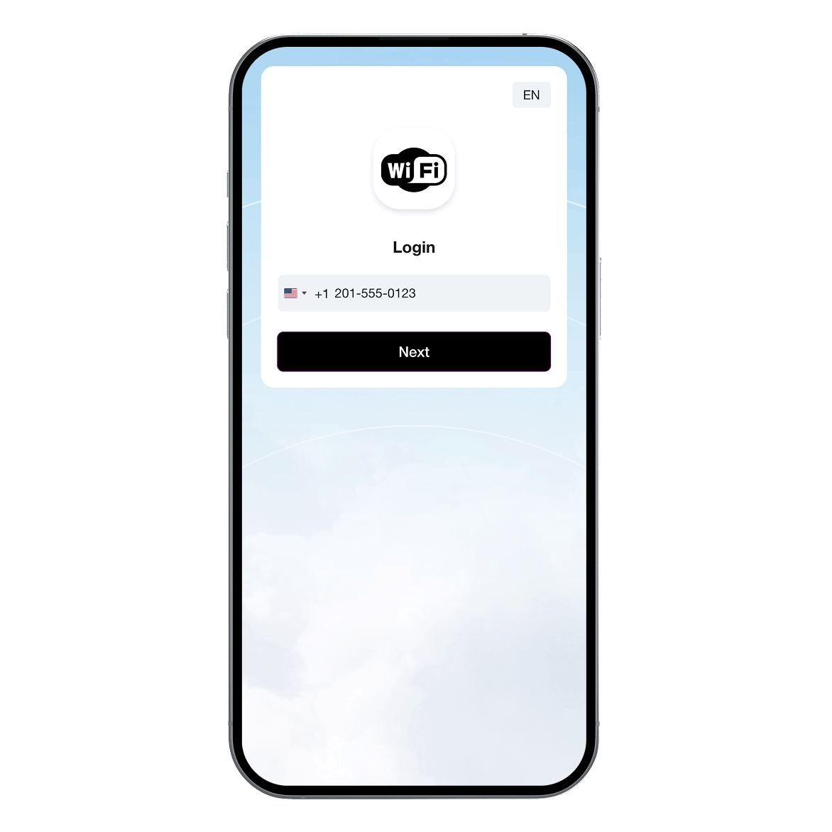 1 Step. User connects to your Wi-Fi