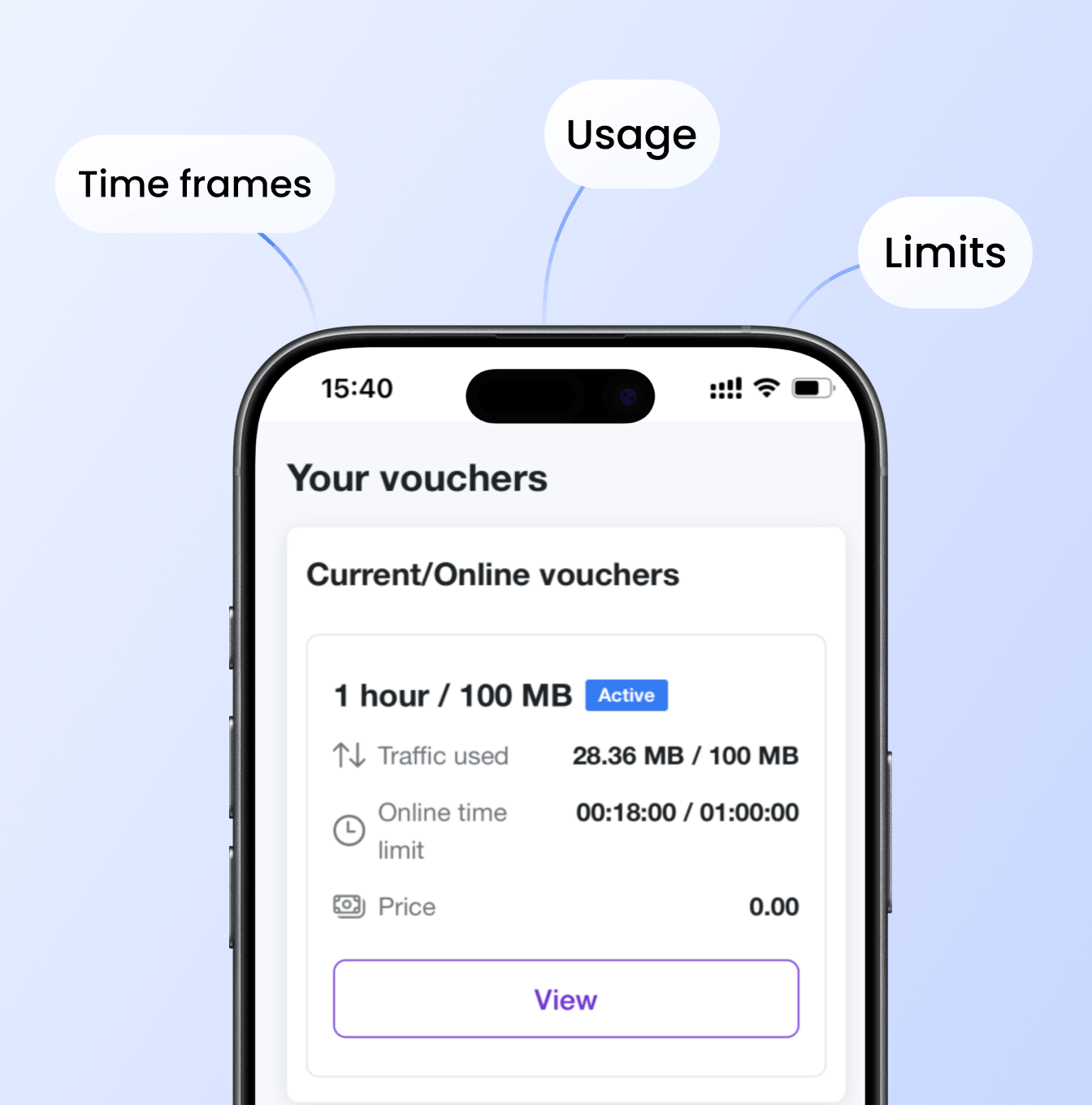 Notifications and status page for Wi-Fi hotspots