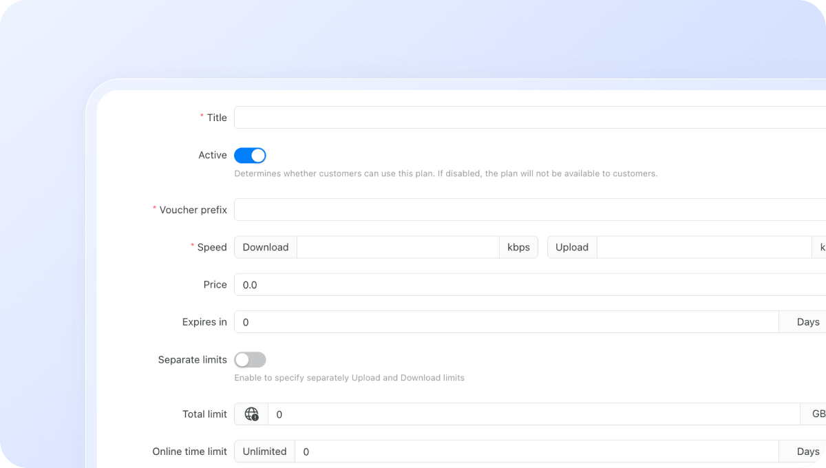 Flexible Data Plans Configuration in Powerlynx