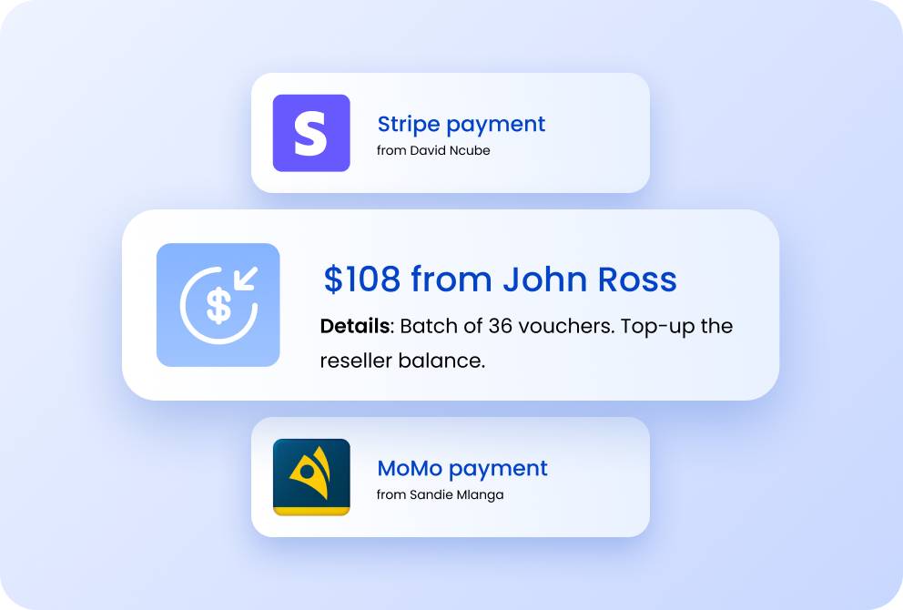 Upfront payments from resellers in Powerlynx