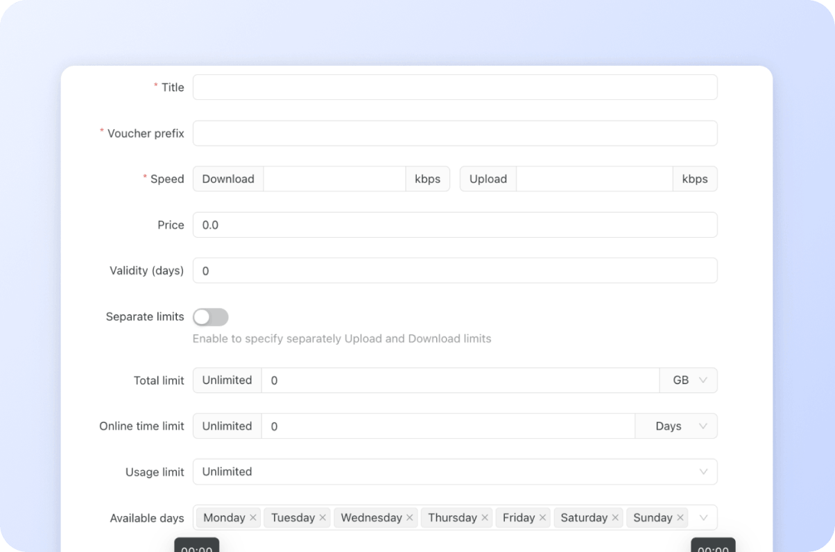 Wi-Fi voucher setup in Powerlynx