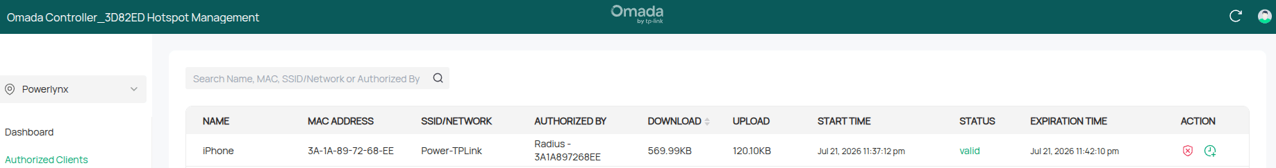 tplink omada omada-authorized-clients