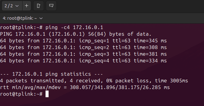 tplink omada wireguard ping